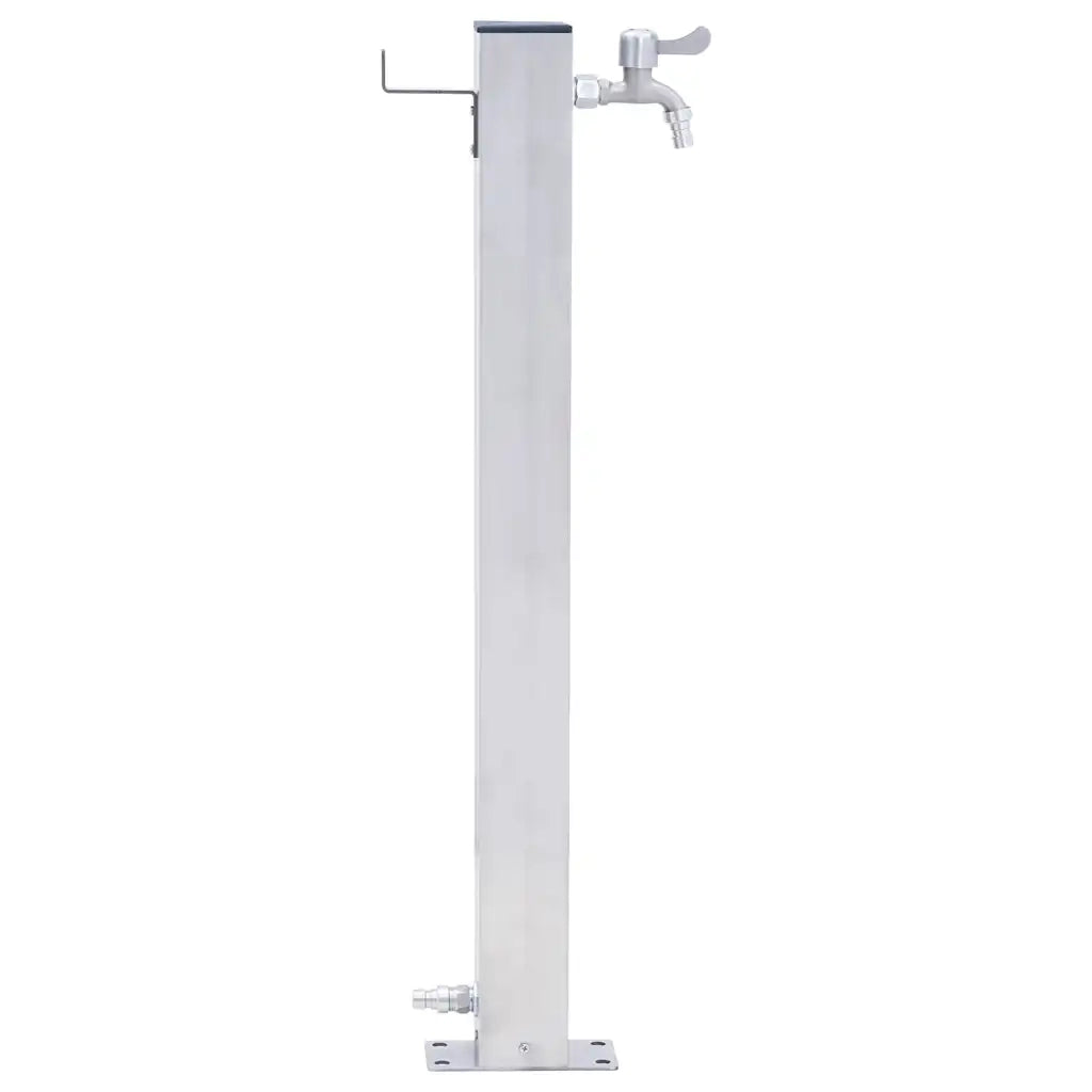 Colonna d'Acqua da Giardino 80 cm Acciaio Inox Quadrato 364498