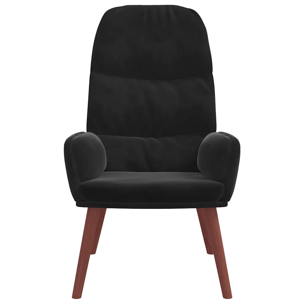 Divano Sedia-Poltrona Relax Nera in Velluto 454811