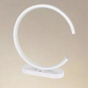 Trade Shop - Lampada Da Tavolo Led 12w Design Curva Bianco Touch Scrivania Comodino Ip20 32736 -
