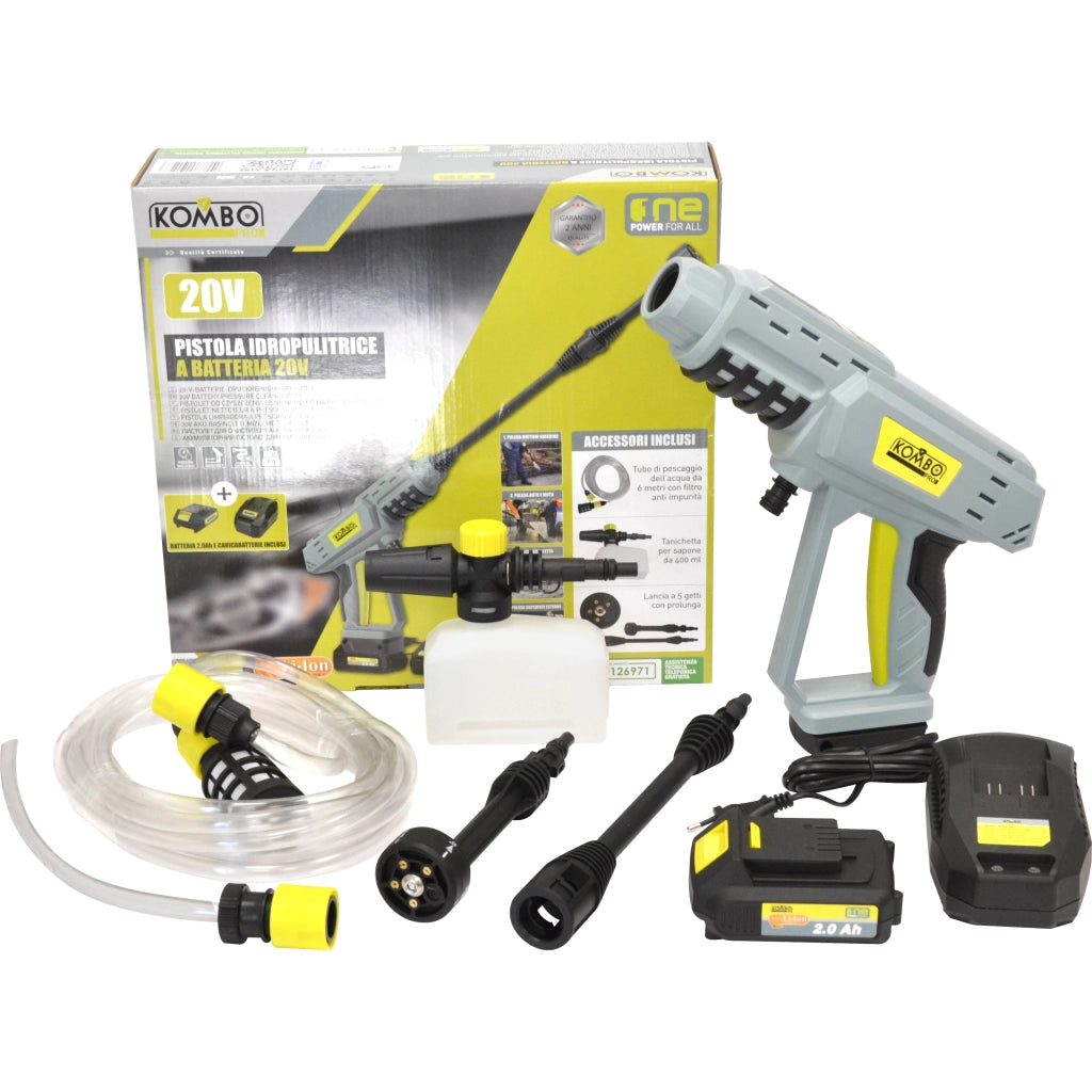 PISTOLA IDROPULITRICE A BATTERIA KOMBO PRO 20V 20V - 230HZ