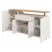 Madia Levate, Credenza un Cassetto, 179.5x40x94h cm Bianco