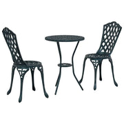 Set Bistro da Giardino 3 pz | Set Salotto da Giardino Verde Alluminio