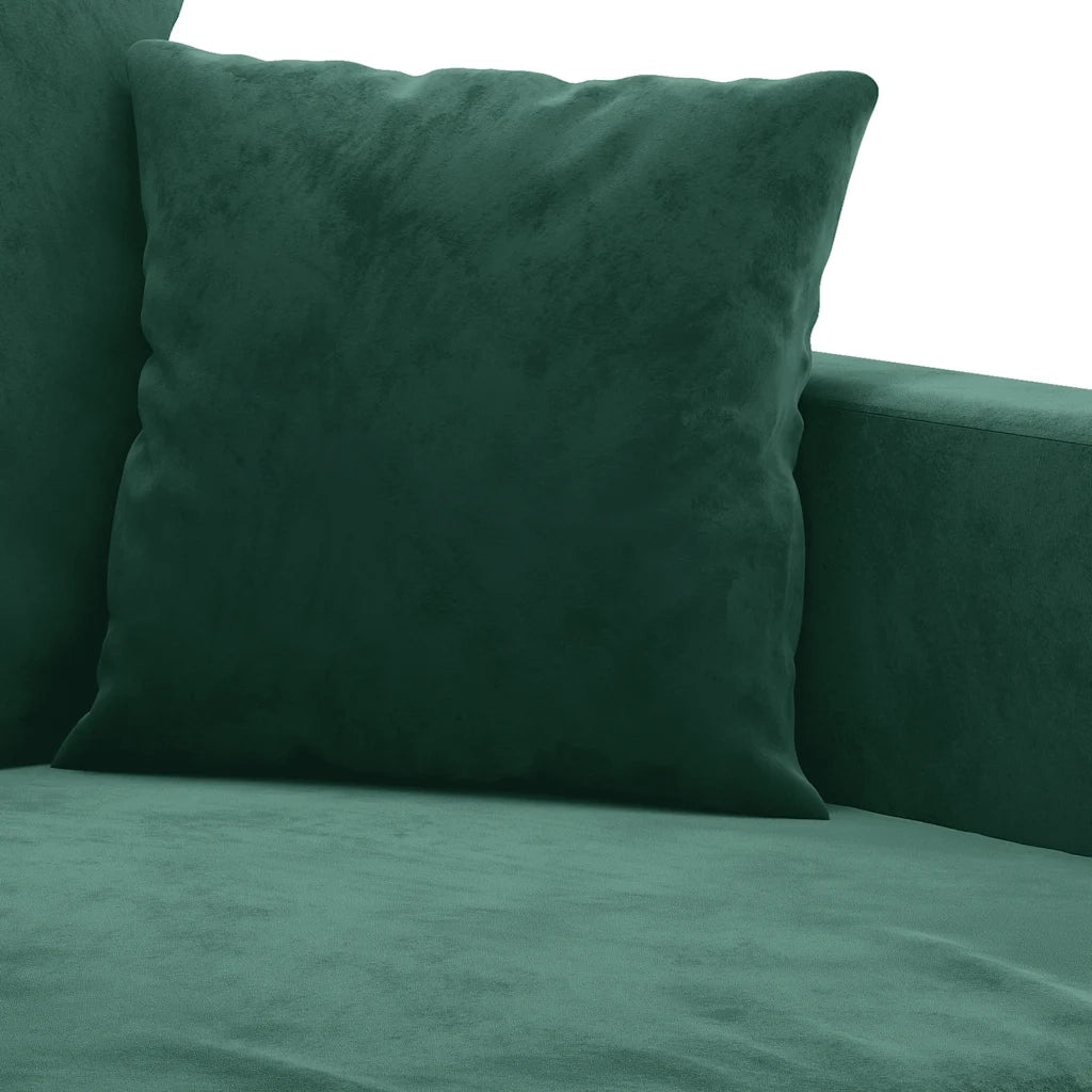 Divano a 3 Posti-Sofa 3 Posti Verde Scuro 180 cm in Velluto 127050