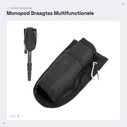 Monopodo Portatile Multifunzionale - Progettato a Doppia Parete - Chiusura Metallica - Accessorio Fotografico - Tasca Portatile Impermeabile