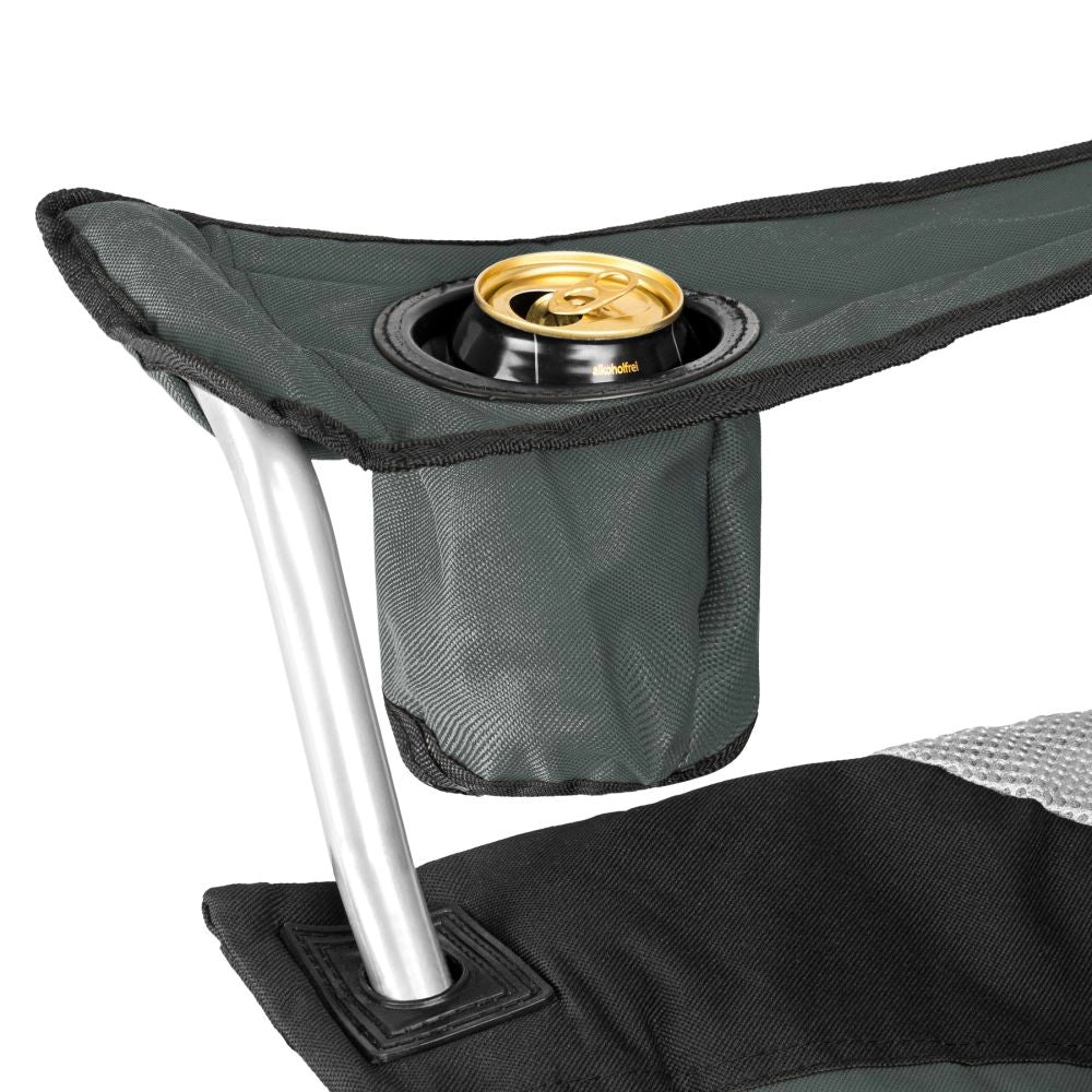 Set di 2 sedie da giardino pieghevoli da campeggio con imbottitura grigia 2208273