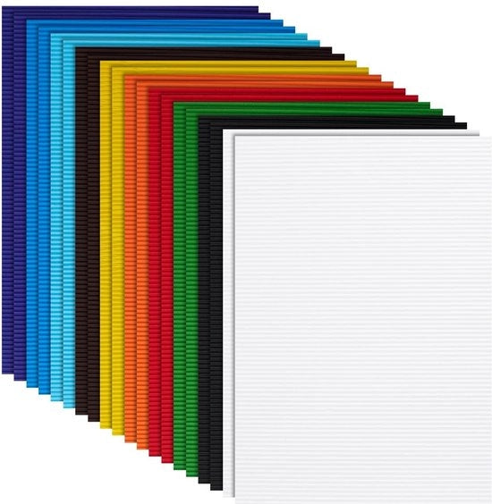 Velineon - Velineon - 20 pezzi - 10 colori - 30 x 21 cm - Fogli di cartone piatti - Pacchetti/Spedizione - Attività DIY - Fogli di cartone