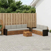 Set divani 8 pz Legno di Acacia Massello 3384122