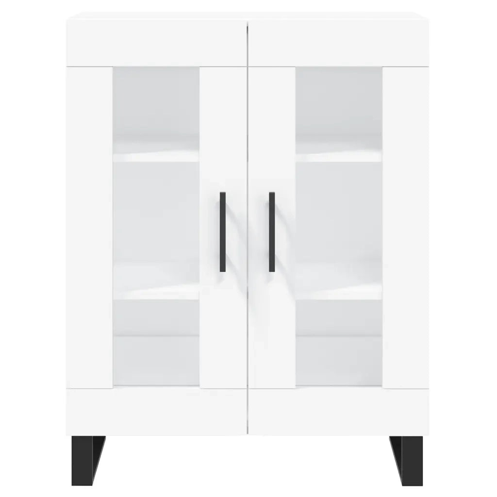 Credenza-Buffet-Armadio da cucina Bianca 69,5x34x180 cm in Legno Multistrato 992893