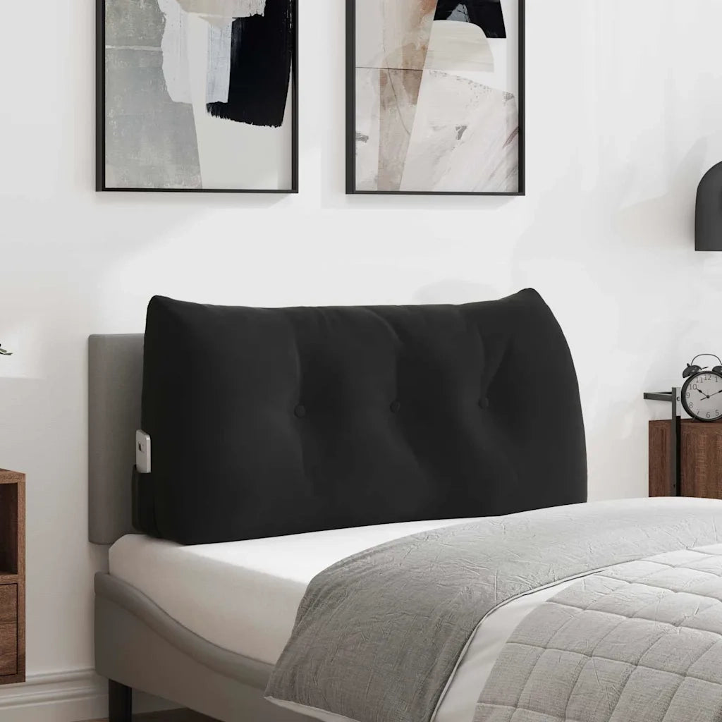 Cuscino per Schiena | Cuscino dorsale Nero 100 x 24 x 50 cm Velluto