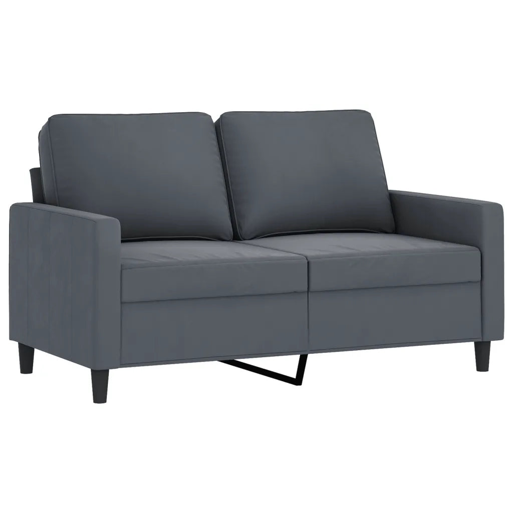 Set di Divani 3 pz con Cuscini Grigio Scuro in Vellutocod mxl 107180