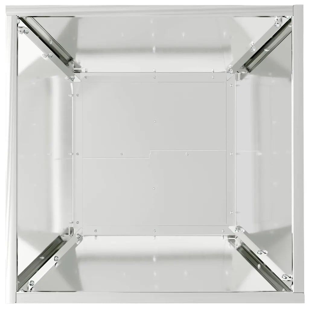 Vaso da giardino 5 pcs Argento 40 x 40 x 15 cm Acciaio zincato 873821