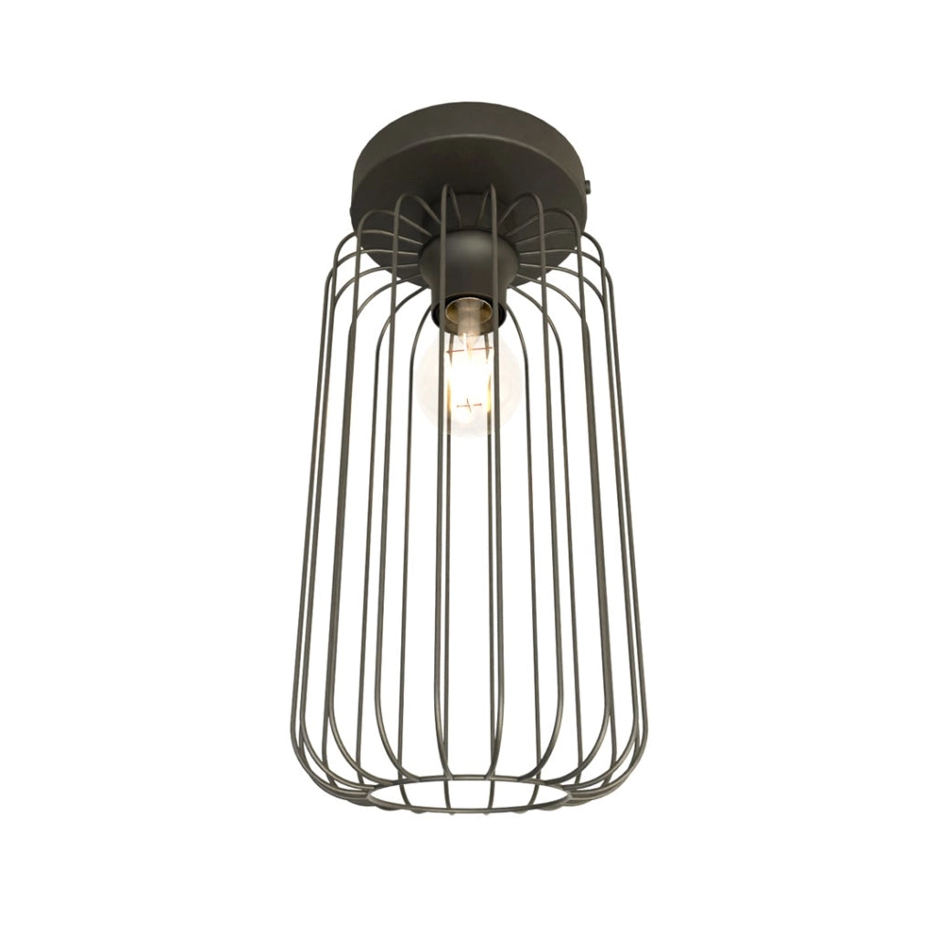 Plafoniera loft in metallo nero BARN Emibig E27 15W