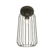 Plafoniera loft in metallo nero BARN Emibig E27 15W
