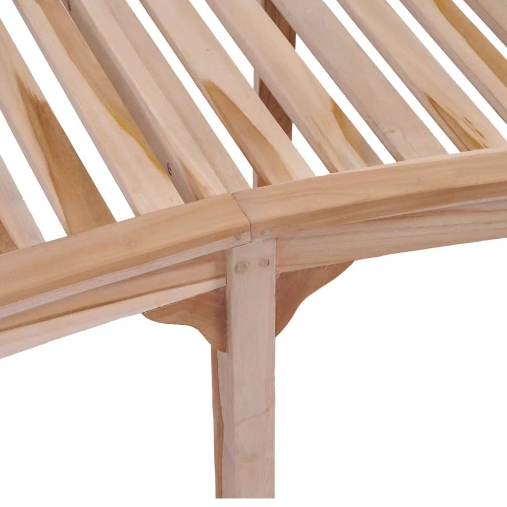Panca da giardino a forma di banana mobili da esterno per patio mobili da terrazza 200 cm legno massello di teak 02_0011710