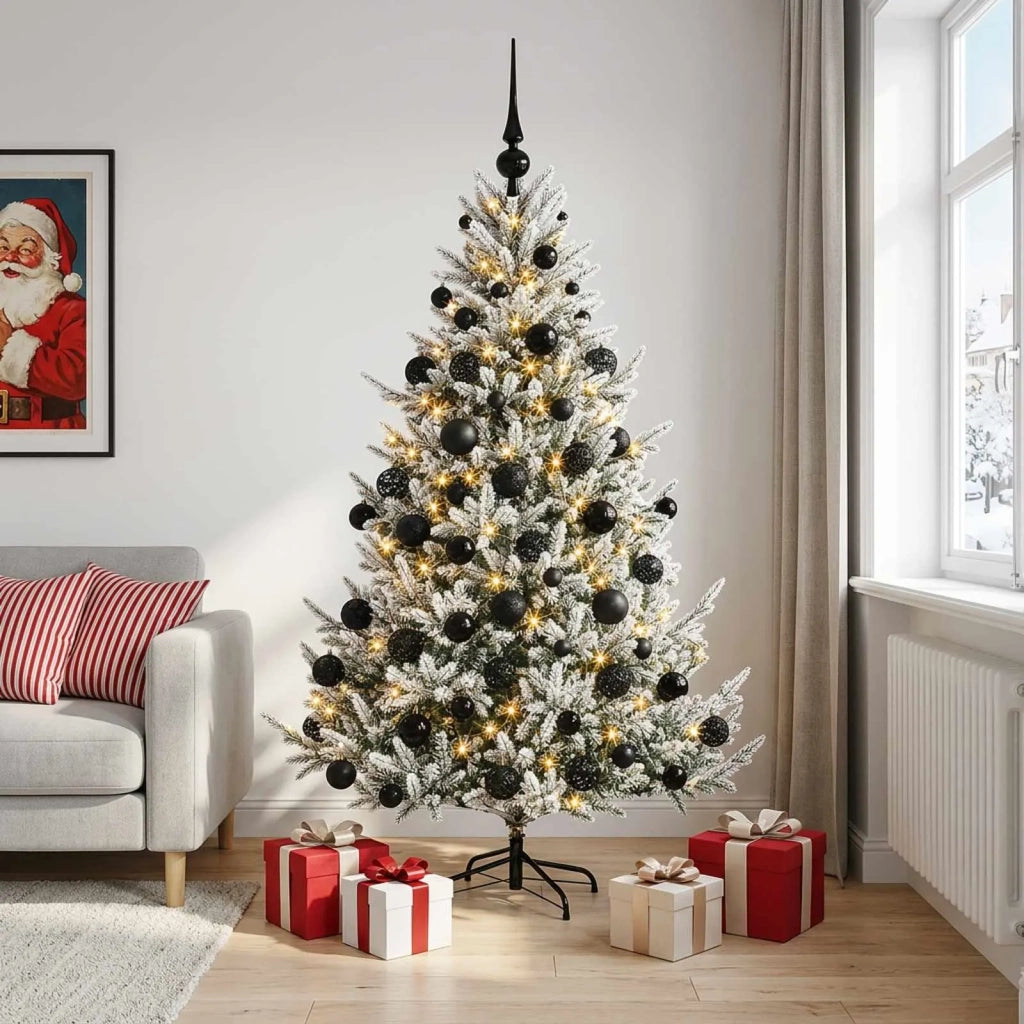 Albero di Natale artificiale con palline 210 cm 300 LED 3466419