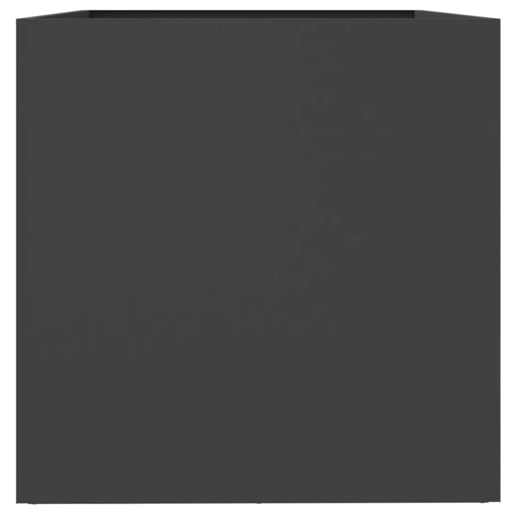 Fioriera | Cassetta per fiori | Vaso Nera 62x30x29 cm in Acciaio