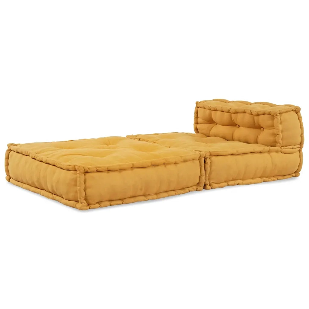 vidaXL Pouf Modulare Giallo 70x70x54 in Tessuto