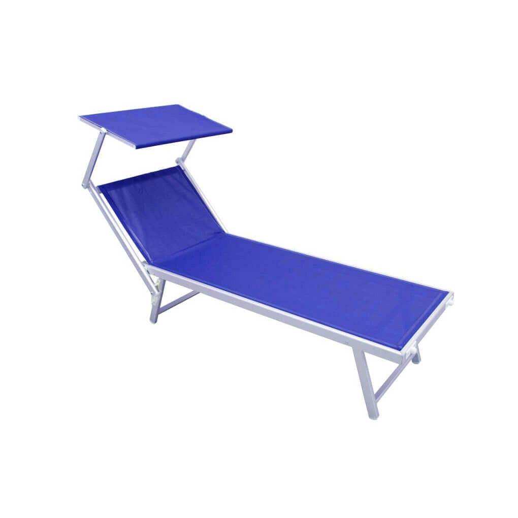 Lettino prendisole da Giardino in Alluminio cm 183x61x38 - MILBURN