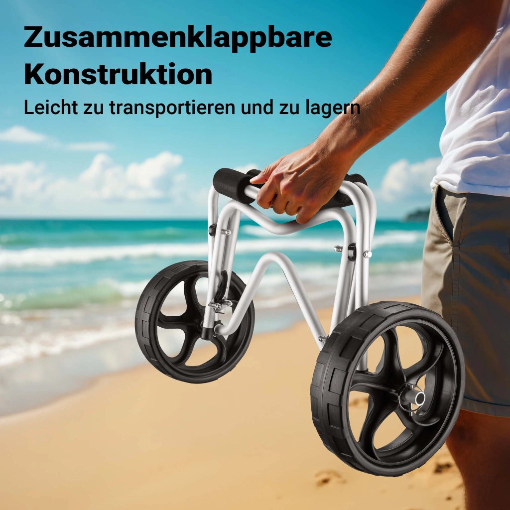 Carrello per trasporto kayak richiudibile In alluminio Ruote in PU Cinghia in nylon incl. Max 68 kg