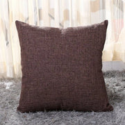 Cuscino in lino spesso - 2-pack - 55x55cm cuscino copri - Copri cuscino per esterno - Decorazione per la casa - Con cerniera invisibile - Adatto per divano letto, ufficio - Marrone
