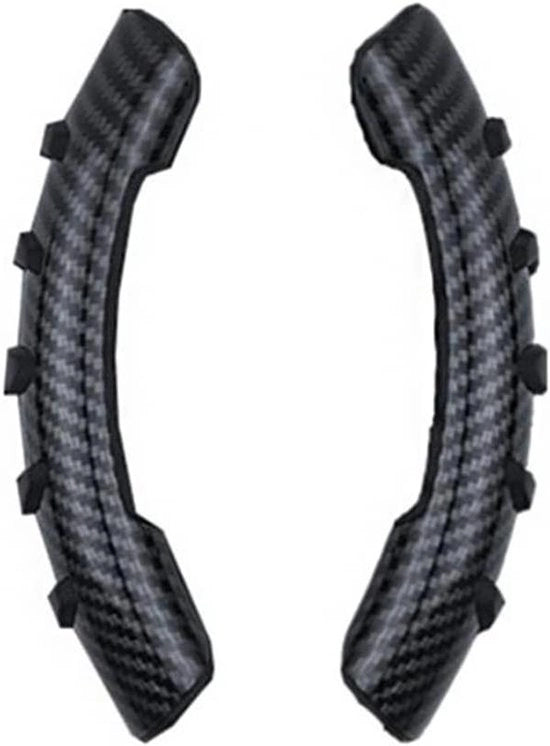 Stiratura per Auto - Antiscivolo - Universale - Fibra di Carbonio - Protezione - Adatto per 15 Pollici di Sterzo