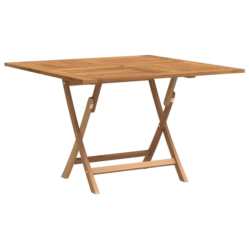 Tavolo da Giardino Pieghevole Grigio 110x110x75cm Massello Teak 362616