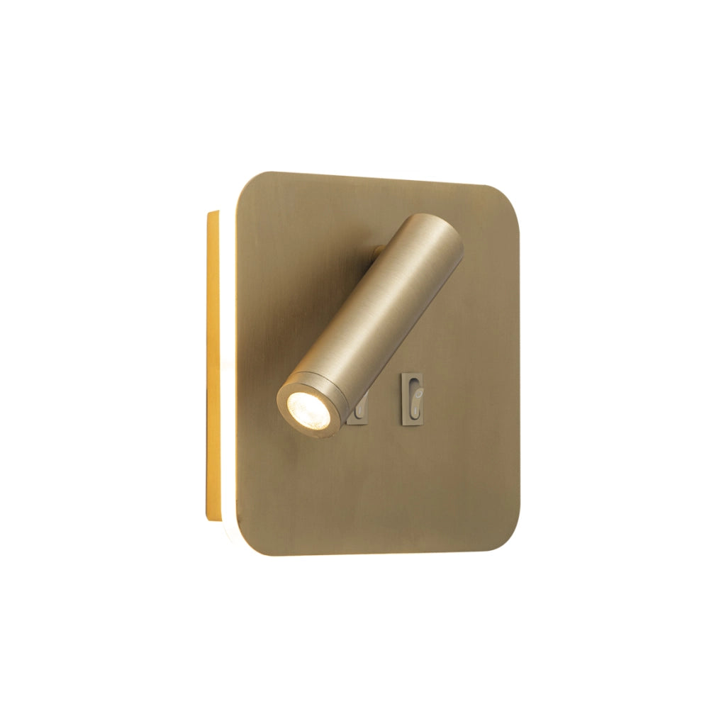 MY WAY - Applique LED 9W orientabile, luce 3000K, finitura Bronzo, design moderno in alluminio, ideale per lettura - Rossini Group