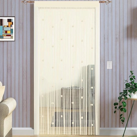 Tende per porte - protezione insetti - 1 pezzo - champagne - 90 x 245 cm