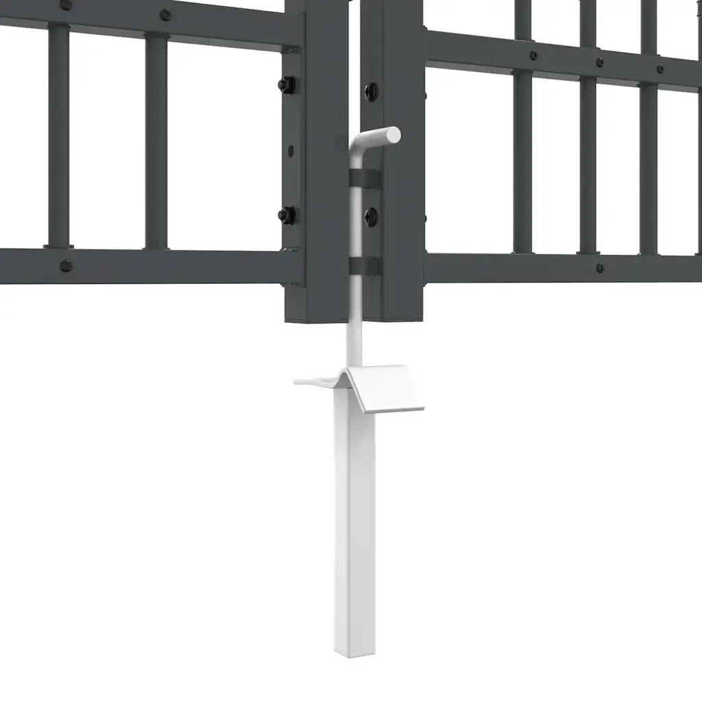 Cancello con Punta a Lancia KAMPEN 404 x 75 cm Acciaio Grigio