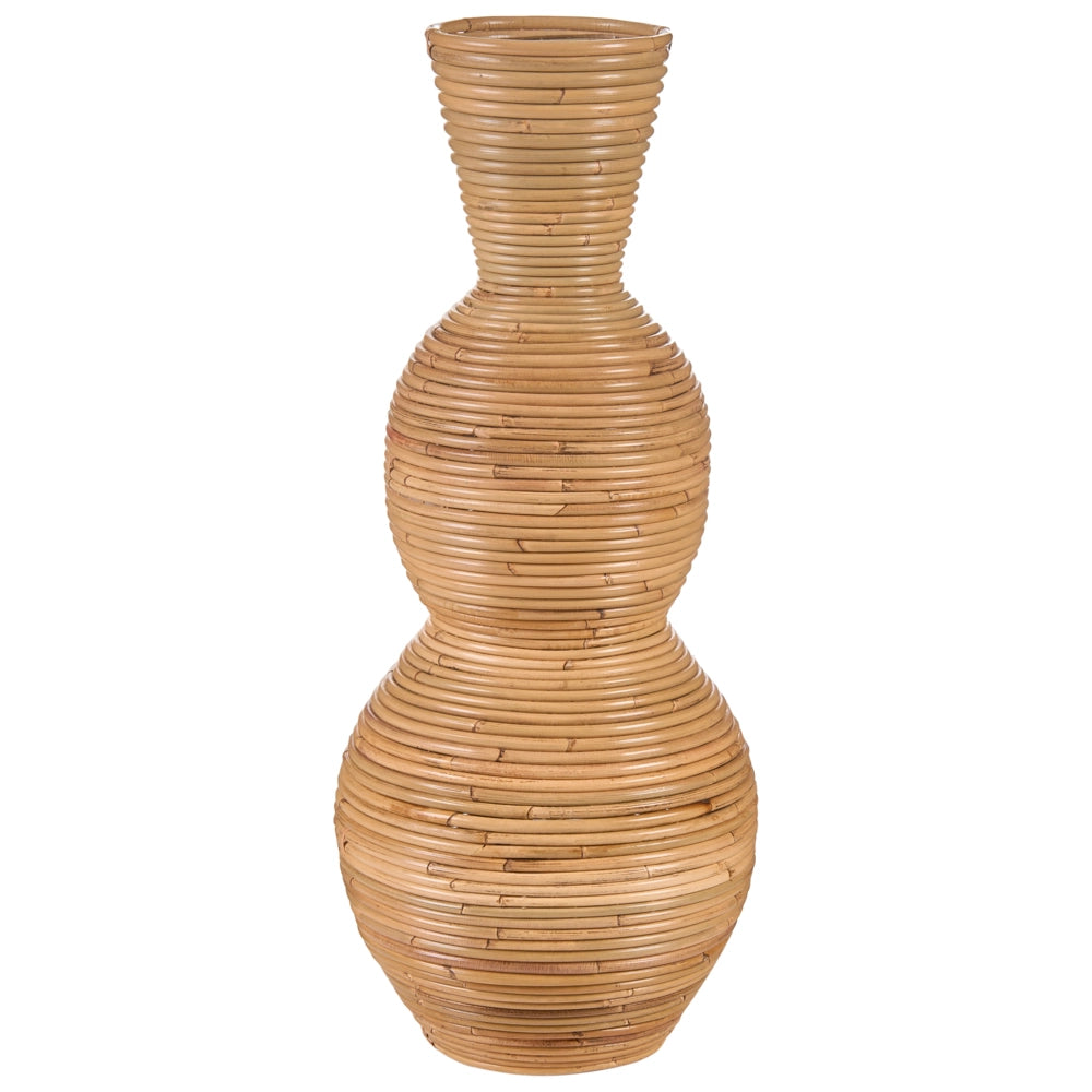 Vaso decorativo in rattan naturale 70 cm stile boho-rustico decorazione per la casa