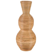 Vaso decorativo in rattan naturale 70 cm stile boho-rustico decorazione per la casa