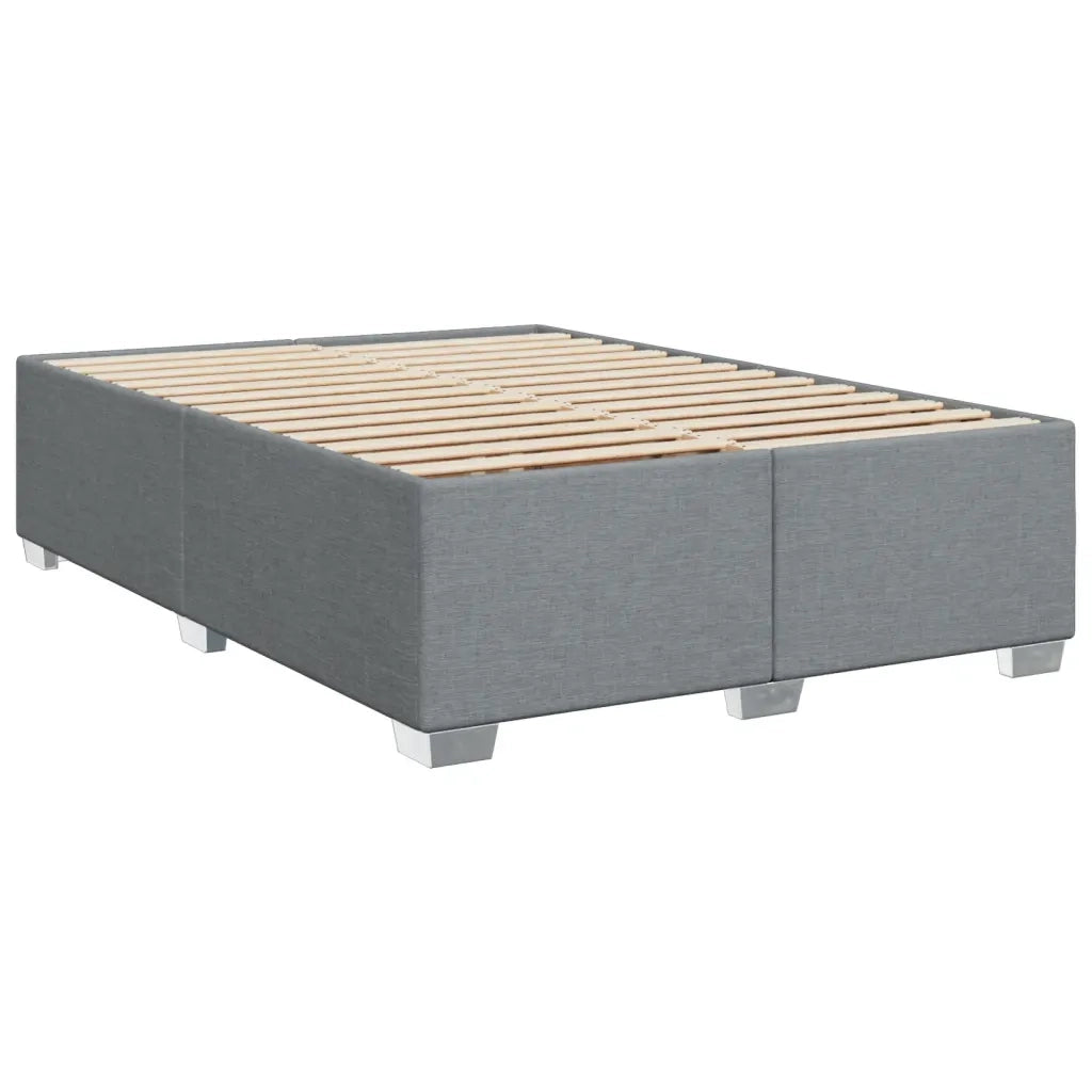 Giroletto a Molle con Materasso Grigio Chiaro 160x200cm Tessuto