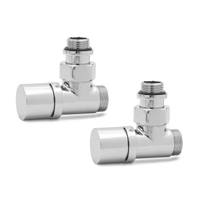 Kit valvole termoarredo raccordi multi 16x2 e testa termostatica cromo