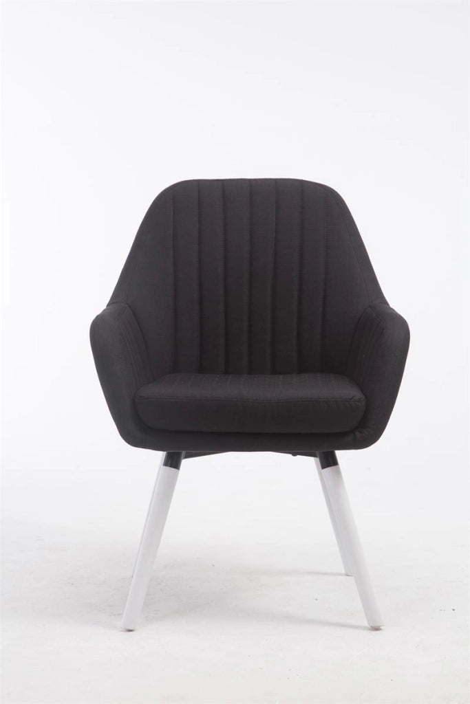 Poltroncina Florian in tessuto nero,bianco