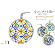 Trade Shop - Quadro Quadretto Tondo In Ceramica Terra D'amuri Decori Assortiti 11 Cm 816529 -