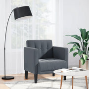 Divano Sedia con Braccioli-Poltrona-Sofa Relax Grigio Scuro 53 cm in Velluto