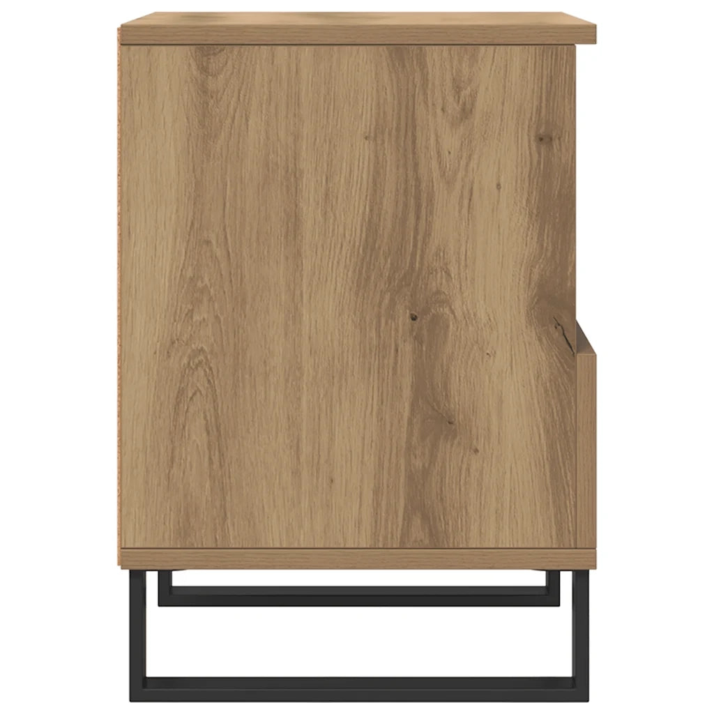 Comodino Rovere Artigianale 40x35x50 cm in Legno Multistrato
