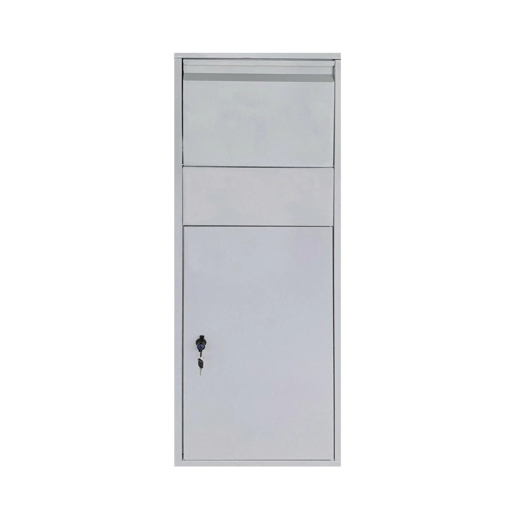 Cassetta postale/cassetta postale con serratura su supporto 46 ​​x 45 x 140 cm argento 16_0000113