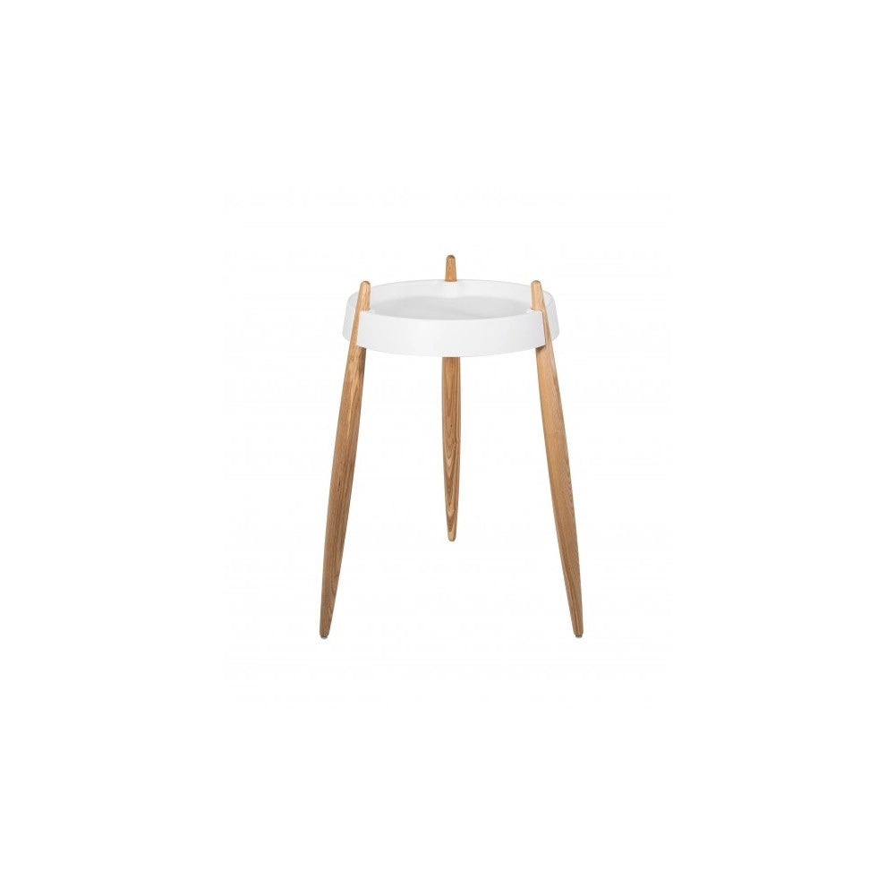 Zafferano Tavolino Liolà h67cm Bianco - Frassino naturale