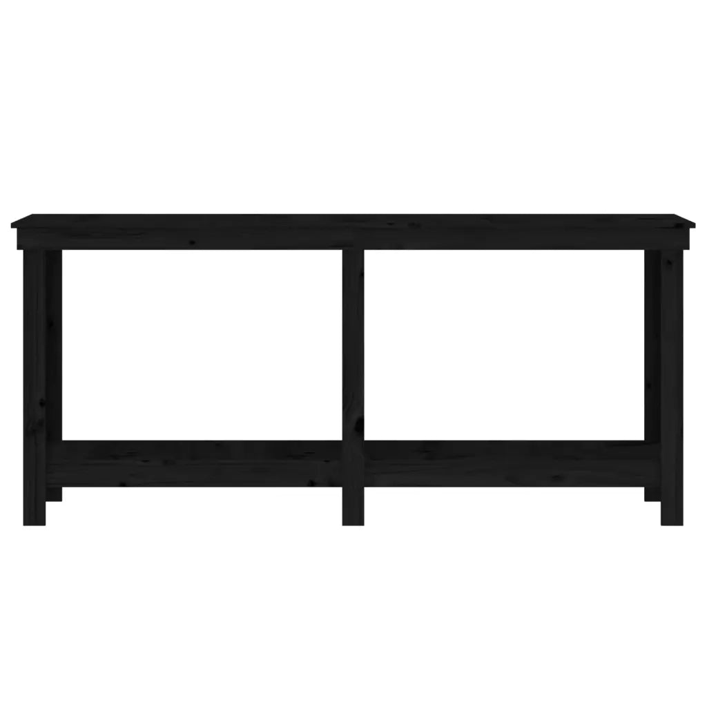 Banco da Lavoro Nero 180x50x80 cm in Legno Massello di Pino 822515