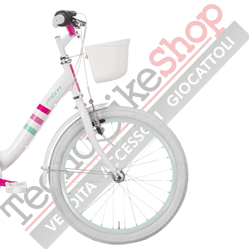 Bici Bambina MBM Fleur 20"- 6 Velocità -Bianco