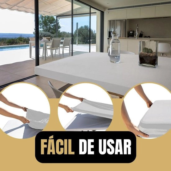 Coprimano Impermeabile - Flessibile - Elastico - Senza Rigidità - Ideale per Esterno - 182 x 76 cm - Copertura Tavolo