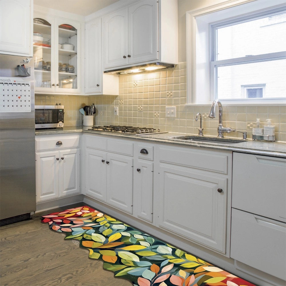 Tappeto Casa Cucina Pvc Stampa Digitale HD Colori Accesi Moderno Lavabile Antimacchia 50x180 cm