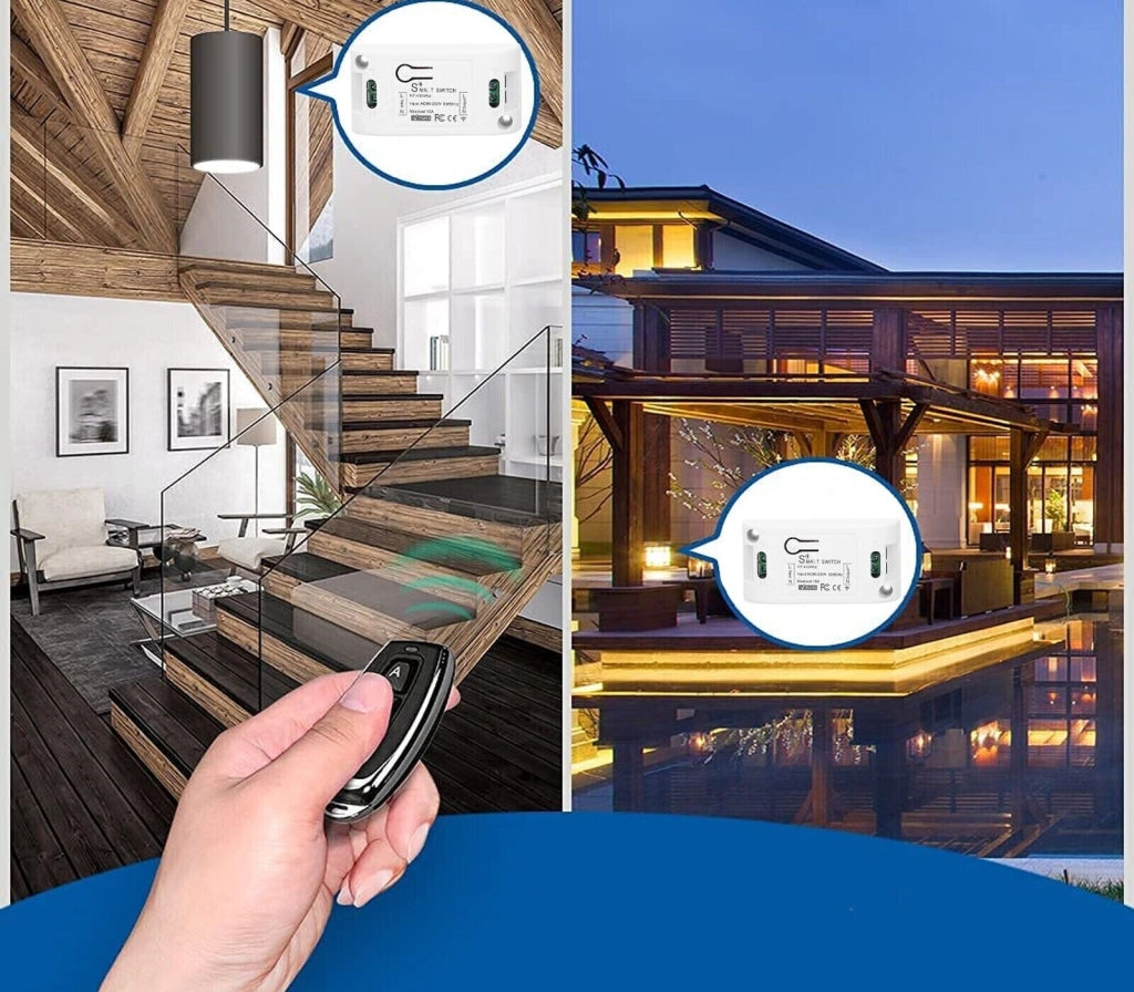 Interruttore Remoto Senza Fili Wireless Smart Switch 2 Telecomandi 433MHZ DW1126