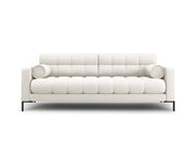 Cosmopolitan Design - Divano "Bali" 3 posti in tessuto strutturato beige chiaro 