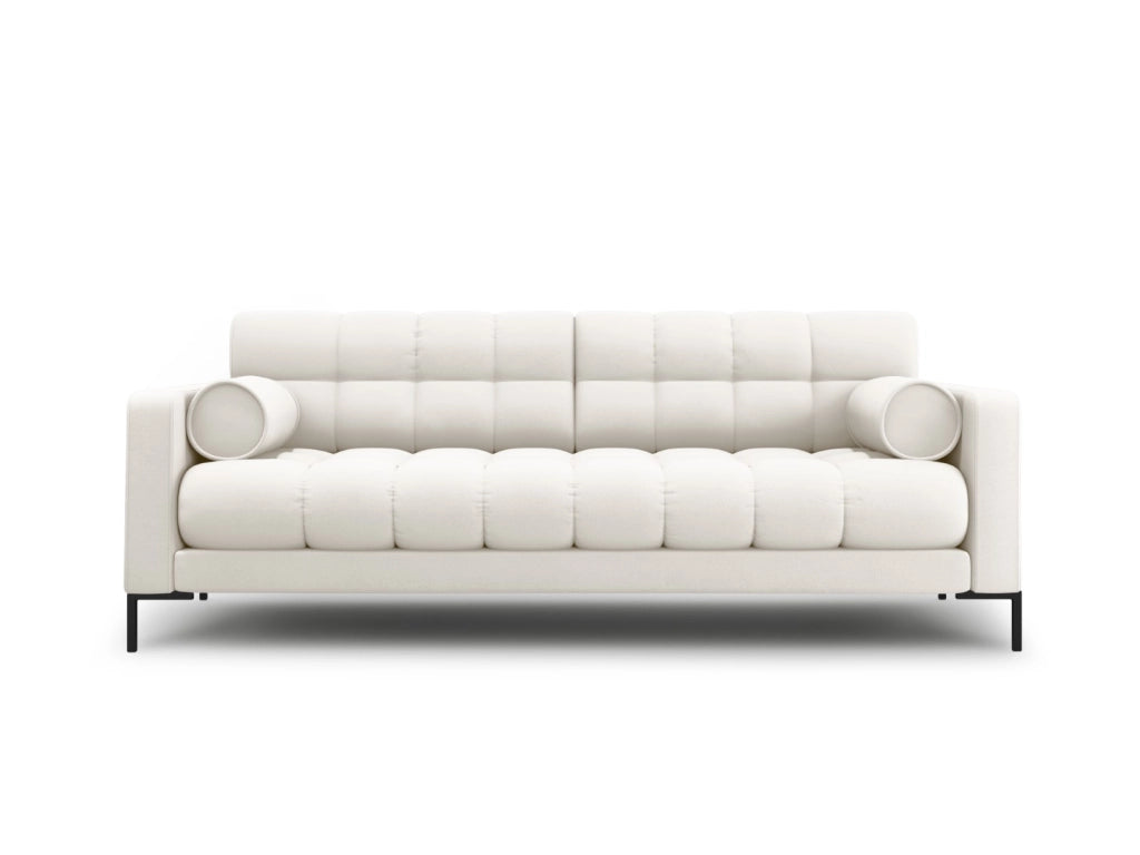 Cosmopolitan Design - Divano "Bali" 3 posti in tessuto strutturato beige chiaro 