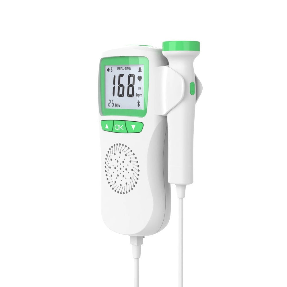 Trade Shop - Monitor Cardiaco Movimento Fetale Doppler Gravidanza Tascabile Q-c022 A Batteria -