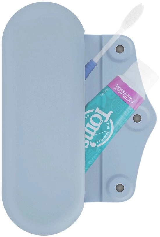 Tampone interdentale manuale con clip magnetico per protezione portatile