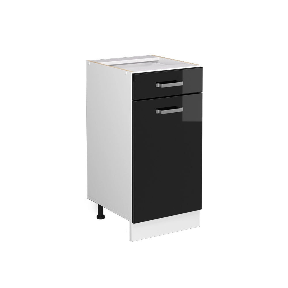 Vicco Frontale cucina Nero lucido 39.6 x 70.8 cm frontale del mobile per mobile base con cassetti