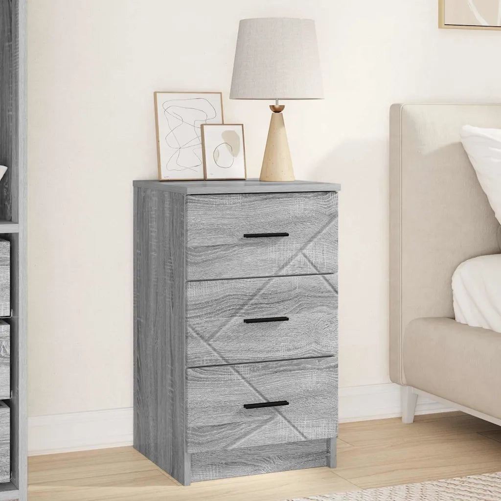 Comodino | Armadio da Notte | Mobiletto da notte con cassetto Grigio sonoma 38 x 38 x 66 cm